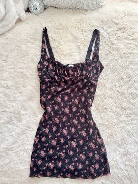 Urban Outfitters black mesh mini dress